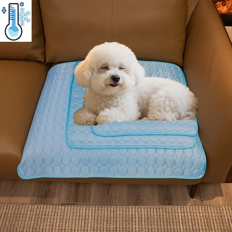Summer Pet Cooling Pad for Cats And Dogs - Comfortable Breathable Washable Non-Slip Bottom Ice Cool Mat   dog cool mat