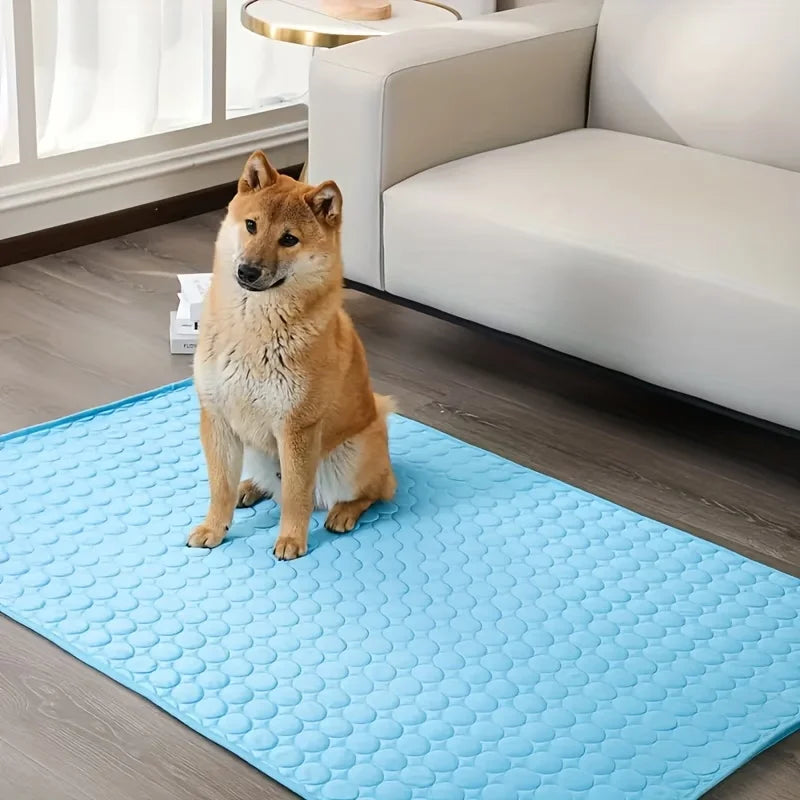 Summer Pet Cooling Pad for Cats And Dogs - Comfortable Breathable Washable Non-Slip Bottom Ice Cool Mat   dog cool mat