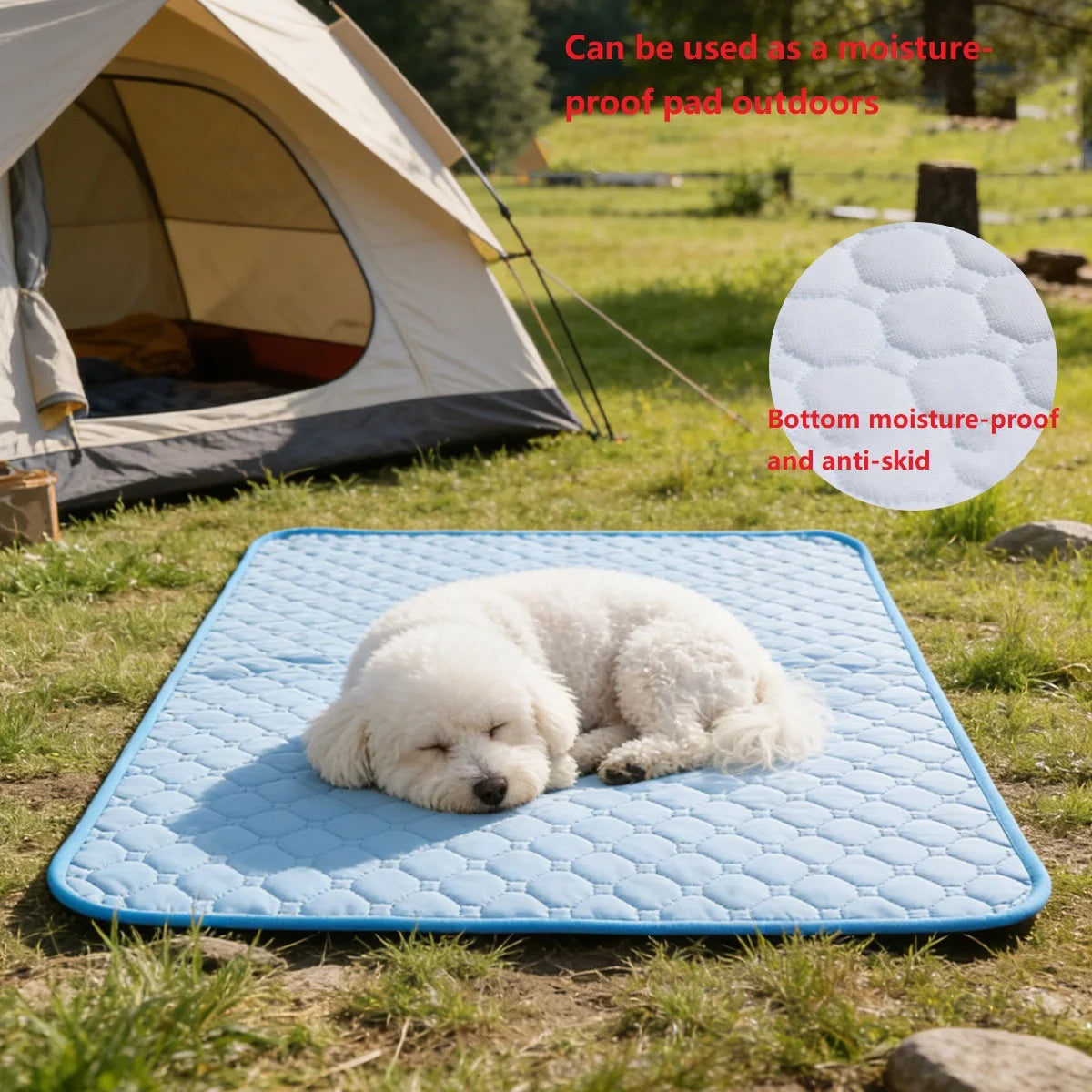 Summer Pet Cooling Pad for Cats And Dogs - Comfortable Breathable Washable Non-Slip Bottom Ice Cool Mat   dog cool mat