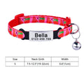 Customize Name Cat Collar Fast Breakaway Nylon Personalized Id With Bell Pet Products Small Adjustable Unisex Kitten Supplies