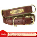 Customized PU Leather Nameplate Dog Collar Soft