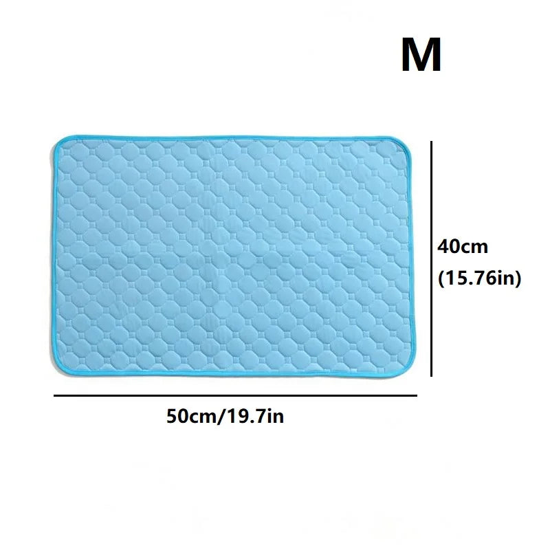 Summer Pet Cooling Pad for Cats And Dogs - Comfortable Breathable Washable Non-Slip Bottom Ice Cool Mat   dog cool mat