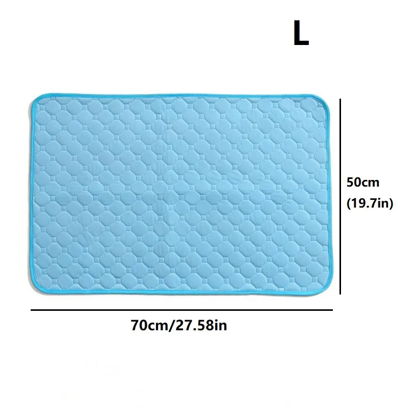 Summer Pet Cooling Pad for Cats And Dogs - Comfortable Breathable Washable Non-Slip Bottom Ice Cool Mat   dog cool mat