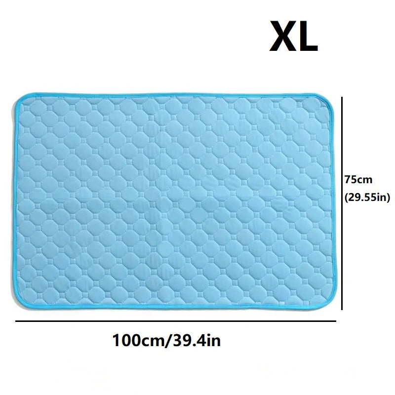 Summer Pet Cooling Pad for Cats And Dogs - Comfortable Breathable Washable Non-Slip Bottom Ice Cool Mat   dog cool mat