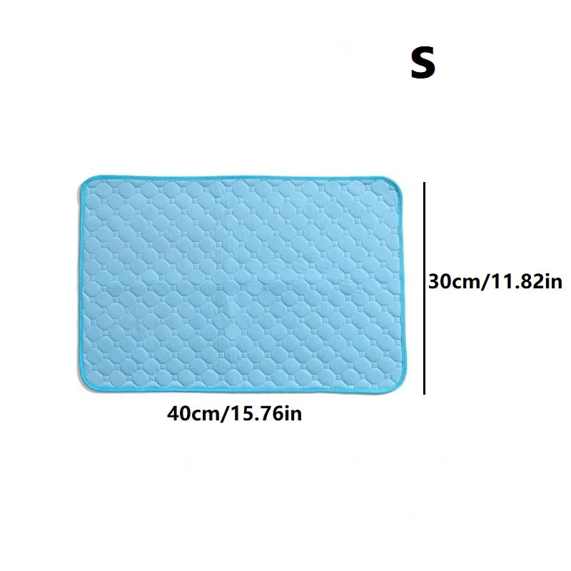 Summer Pet Cooling Pad for Cats And Dogs - Comfortable Breathable Washable Non-Slip Bottom Ice Cool Mat   dog cool mat