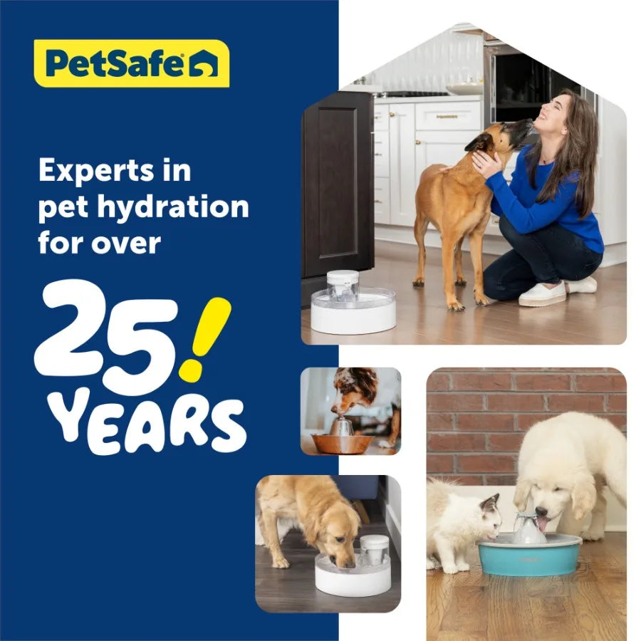 Pumpless 128 oz Dog Water Fountain Dishwasher Safe Easy to Assemble Ideal for Hydrating Pets at Home