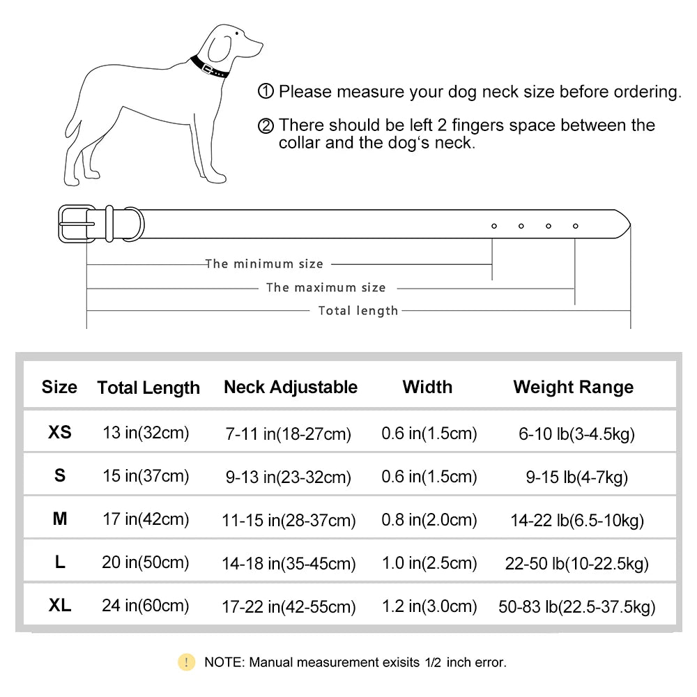 Customized PU Leather Nameplate Dog Collar Soft